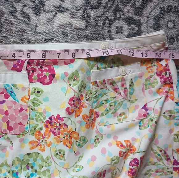 Talbots Bright Multicolor Floral Print Skirt Womens Size 6 A Line Knee Length - Picture 10 of 11